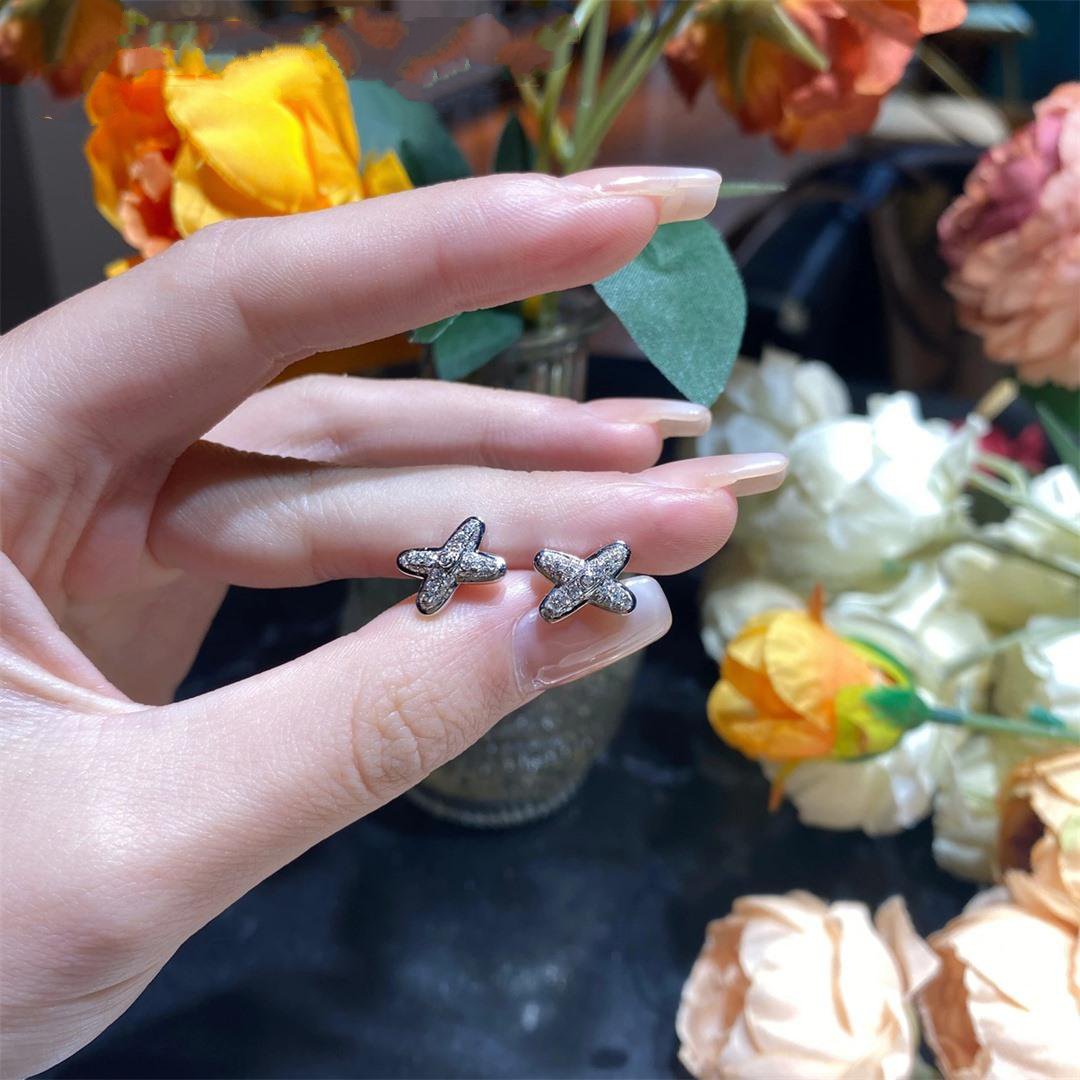 [Marins]JEUX DE SILVER DIAMOND EARRINGS