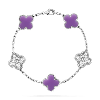 [Marins]CLOVER 5 MOTIF LIGHT PURPLE BRACELET COLLECTION