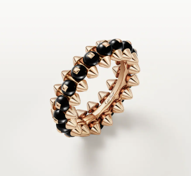 [Marins]CLASH ELEGANT ROSE GOLD RING FEATURING NATURAL AGATE