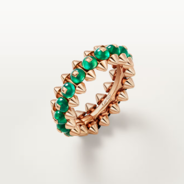 [Marins]CLASH ELEGANT ROSE GOLD RING FEATURING NATURAL AGATE