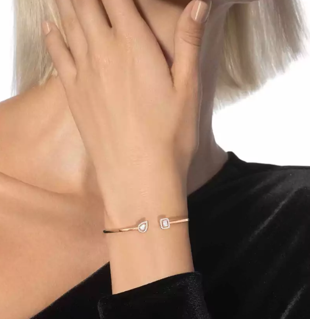 [Marins]M Delicate Double-Diamond Bracelet