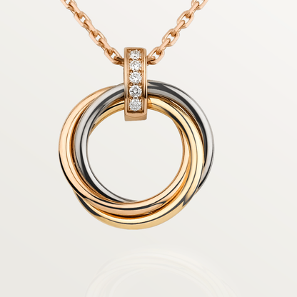 [Marins]TRINITY NECKLACE GOLD  DIAMONDS