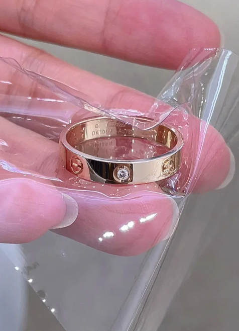 [Marins]LOVE RING 4MM 1 DIAMOND