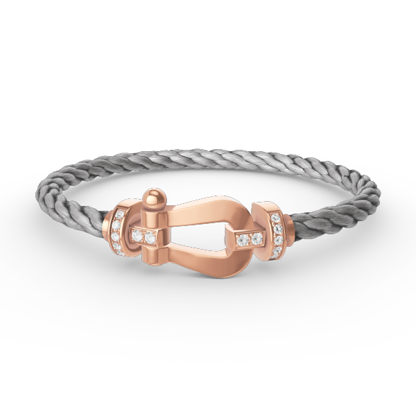 [Marin-Jewelry]FORCE LARGE HORSESHOE HALF DIAMOND BRACELET Marin-Jewelry GOLD