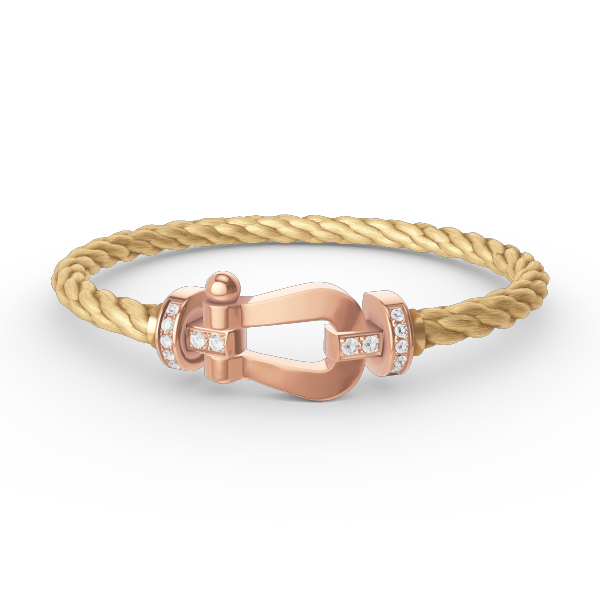 [Marins]FORCE LARGE HORSESHOE HALF DIAMOND BRACELET Marins GOLD