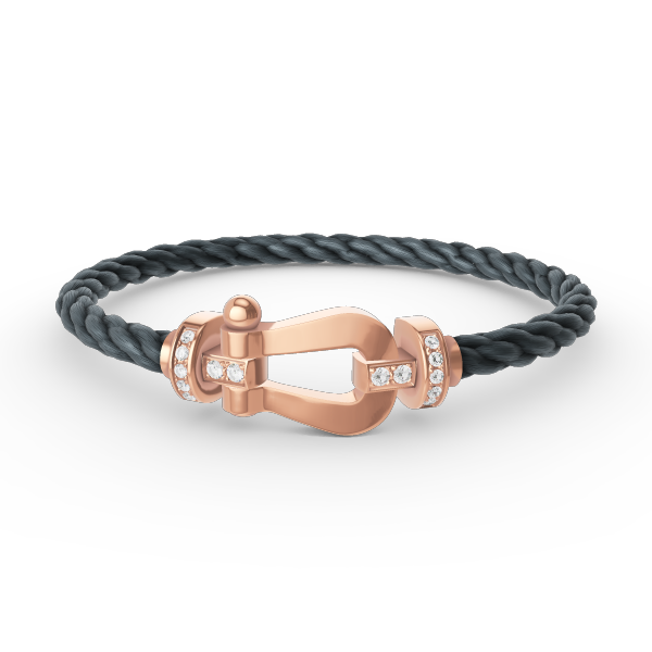 [Marin-Jewelry]FORCE LARGE HORSESHOE HALF DIAMOND BRACELET Marin-Jewelry GOLD