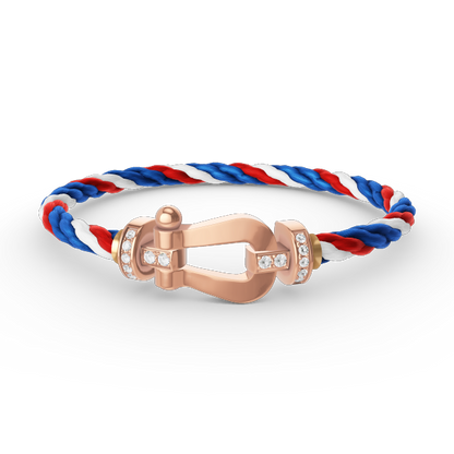 [Marins]FORCE LARGE HORSESHOE HALF DIAMOND BRACELET Marins GOLD