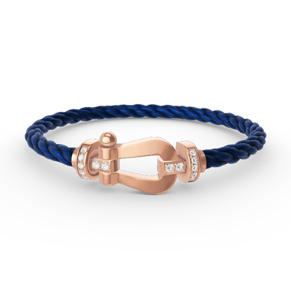 [Marins]FORCE LARGE HORSESHOE HALF DIAMOND BRACELET Marins GOLD