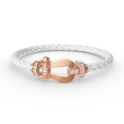 [Marin-Jewelry]FORCE LARGE HORSESHOE HALF DIAMOND BRACELET Marin-Jewelry GOLD
