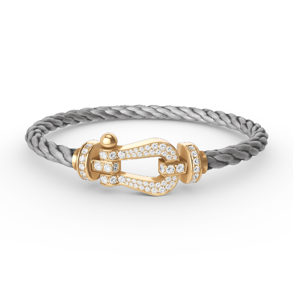 [Marins]FORCE LARGE HORSESHOE FULL DIAMOND BRACELET GOLD