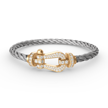[Marins]FORCE LARGE HORSESHOE FULL DIAMOND BRACELET GOLD