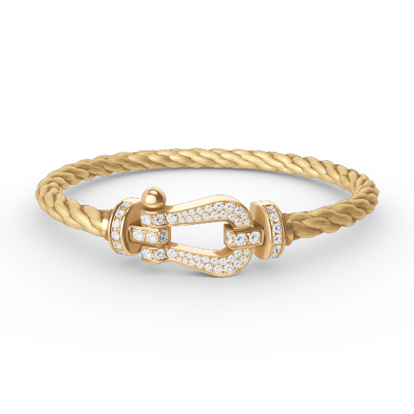 [Marins]FORCE LARGE HORSESHOE FULL DIAMOND BRACELET GOLD