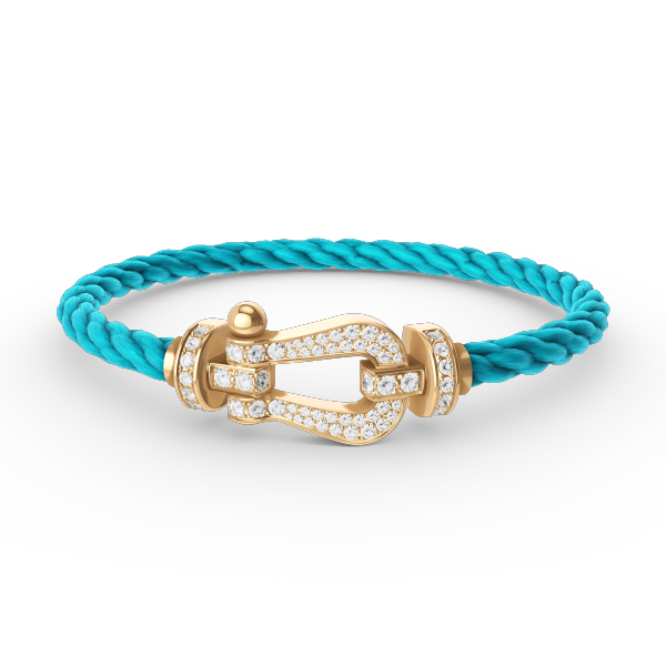 [Marins]FORCE LARGE HORSESHOE FULL DIAMOND BRACELET GOLD
