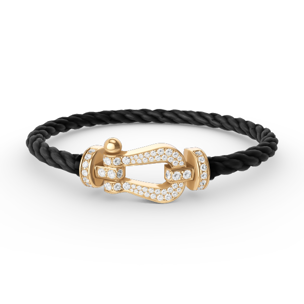 [Marins]FORCE LARGE HORSESHOE FULL DIAMOND BRACELET GOLD
