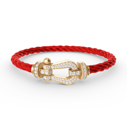 [Marins]FORCE LARGE HORSESHOE FULL DIAMOND BRACELET GOLD
