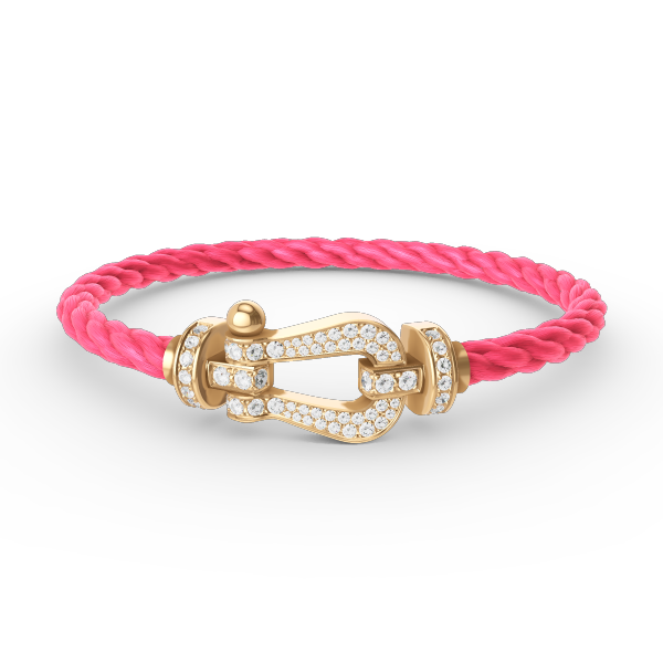 [Marins]FORCE LARGE HORSESHOE FULL DIAMOND BRACELET GOLD