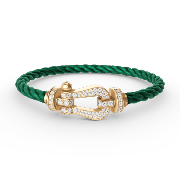 [Marins]FORCE LARGE HORSESHOE FULL DIAMOND BRACELET GOLD