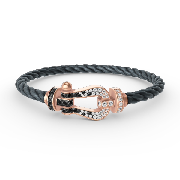 [Marins]FORCE LARGE HORSESHOE BLACK WHITE DIAMOND BRACELET Marins GOLD