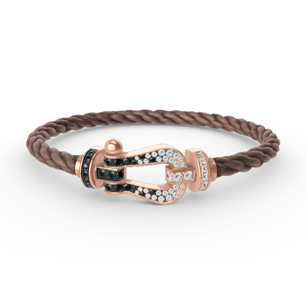 [Marins]FORCE LARGE HORSESHOE BLACK WHITE DIAMOND BRACELET Marins GOLD