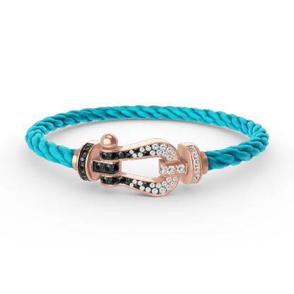 [Marins]FORCE LARGE HORSESHOE BLACK WHITE DIAMOND BRACELET Marins GOLD