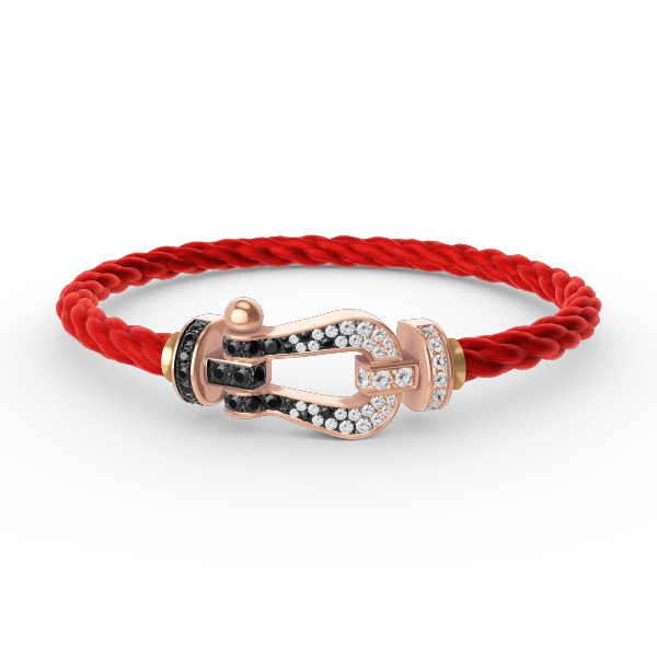 [Marins]FORCE LARGE HORSESHOE BLACK WHITE DIAMOND BRACELET Marins GOLD