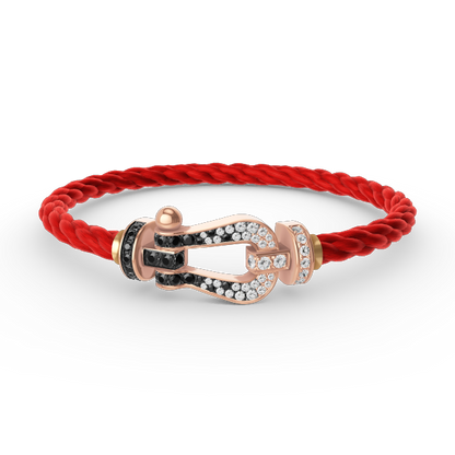 [Marins]FORCE LARGE HORSESHOE BLACK WHITE DIAMOND BRACELET Marins GOLD