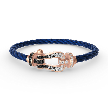 [Marins]FORCE LARGE HORSESHOE BLACK WHITE DIAMOND BRACELET Marins GOLD