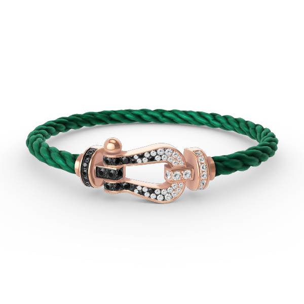 [Marins]FORCE LARGE HORSESHOE BLACK WHITE DIAMOND BRACELET Marins GOLD