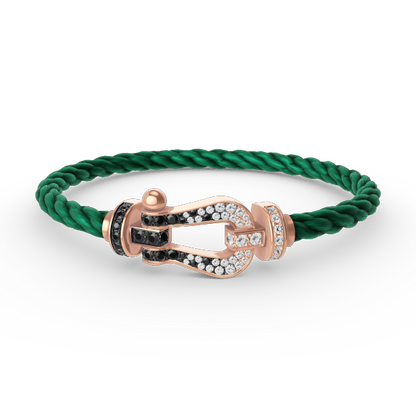 [Marins]FORCE LARGE HORSESHOE BLACK WHITE DIAMOND BRACELET Marins GOLD