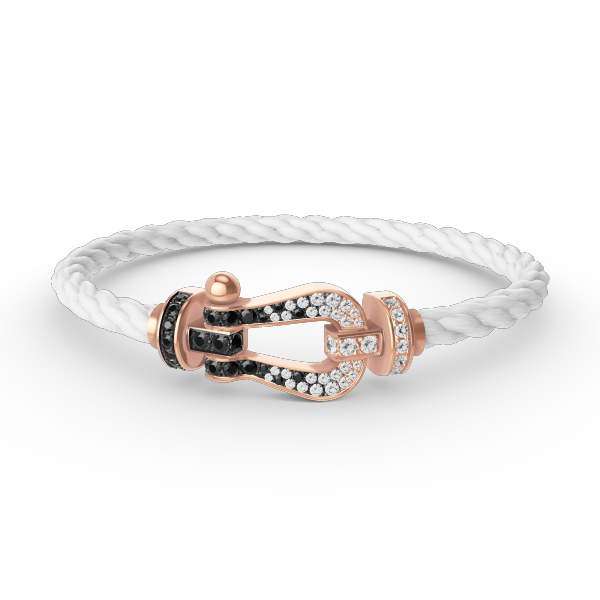[Marins]FORCE LARGE HORSESHOE BLACK WHITE DIAMOND BRACELET Marins GOLD