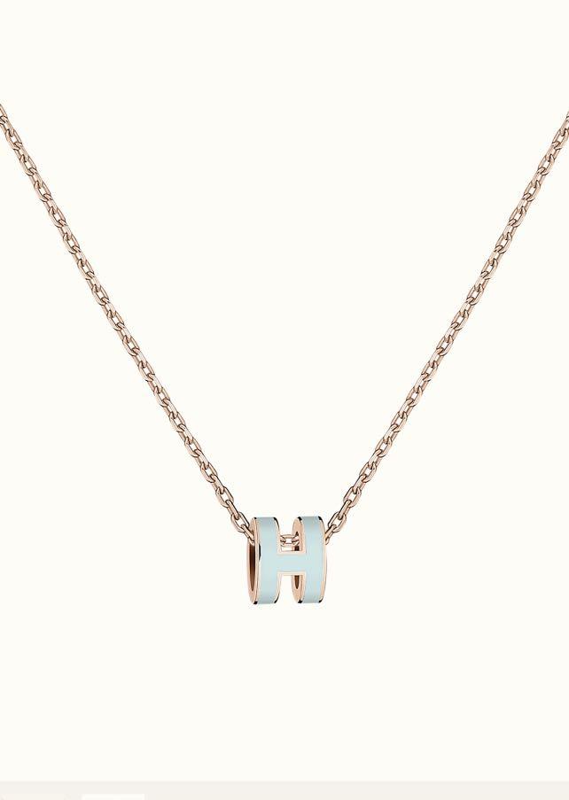 [Marins]POP H LIGHT BLUE NECKLACE