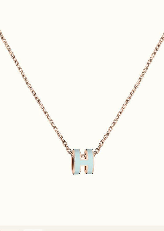 [Marins]POP H ライトブルーネックレス