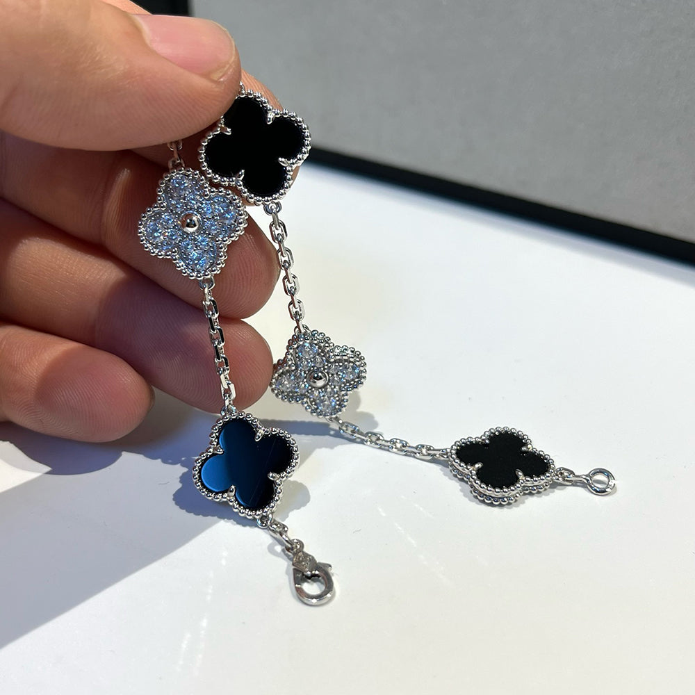 [Marins] CLOVER 5 MOTIF ONYXS BRACELET COLLECTION