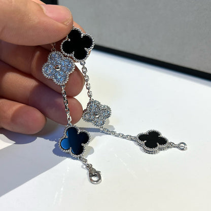 [Marins] CLOVER 5 MOTIF ONYXS BRACELET COLLECTION
