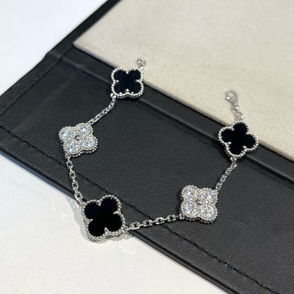 [Marins] CLOVER 5 MOTIF ONYXS BRACELET COLLECTION