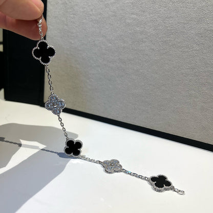 [Marins] CLOVER 5 MOTIF ONYXS BRACELET COLLECTION