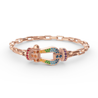 [Marins]FORCE LARGE HORSESHOE CLASP  METAL BRACELET