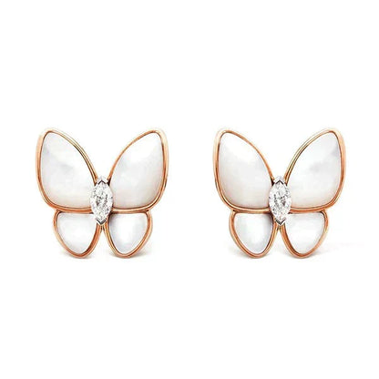 [Marins]BUTTERFLY MOP DIAMOND EARRINGS