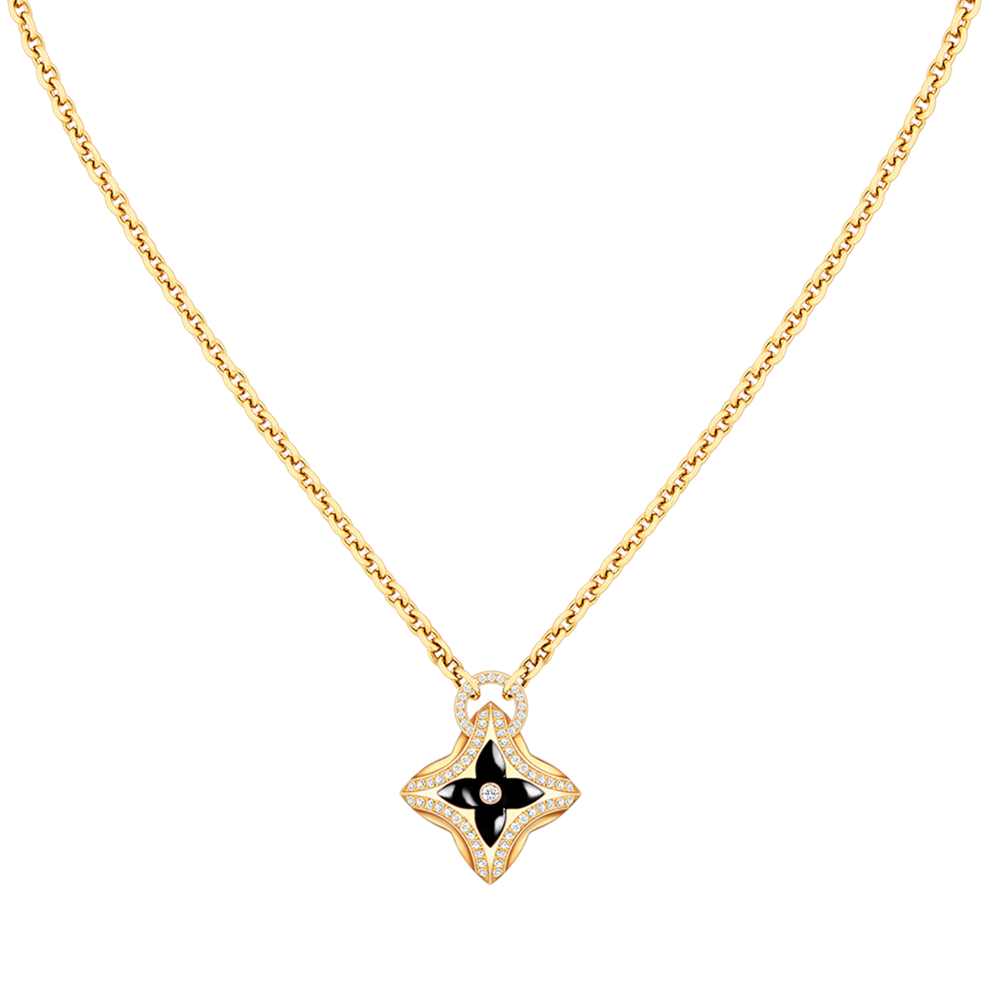 [Marins]STAR PEDANT PINK GOLD DIAMOND NECKLACE