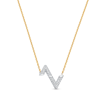 [Marins]VOLT SILVER DIAMOND PEDANT NECKLACE