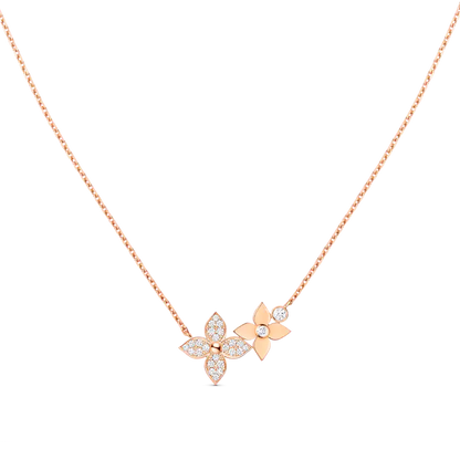 [Marins]STAR BLOSSOM NECKLACE PINK GOLD DIAMONDS