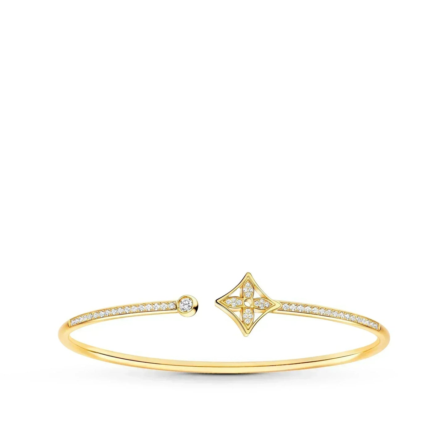 [Marins]IDYLLE GOLD OPEN BRACELET DIAMOND PAVED