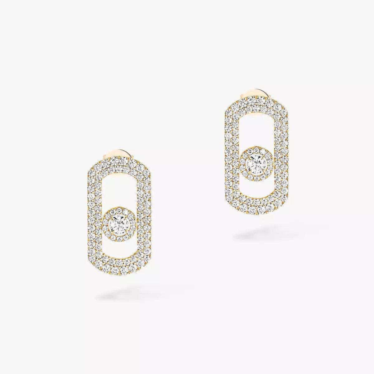 [Marins]So Move Pave_-Set Diamond Earrings in Silver