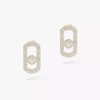 [Marins]So Move Pave_-Set Diamond Earrings in Silver
