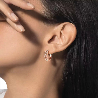 [Marins]Diamond Pave_ Hoop Earrings Move