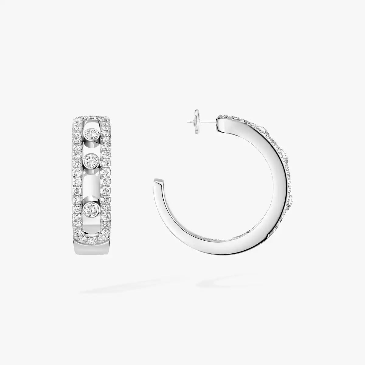 [Marins]Diamond Pave_ Hoop Earrings Move