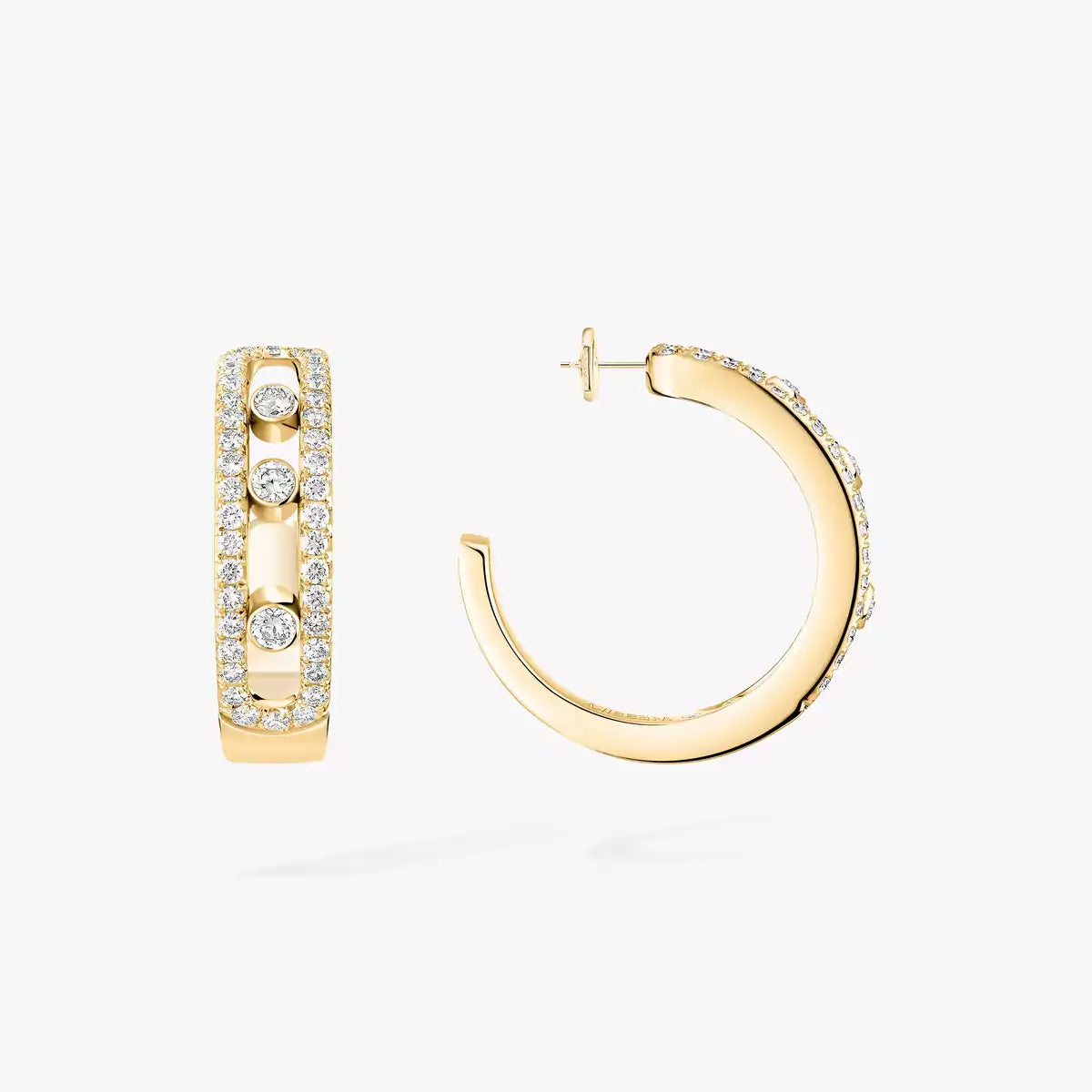 [Marins]Diamond Pave_ Hoop Earrings Move