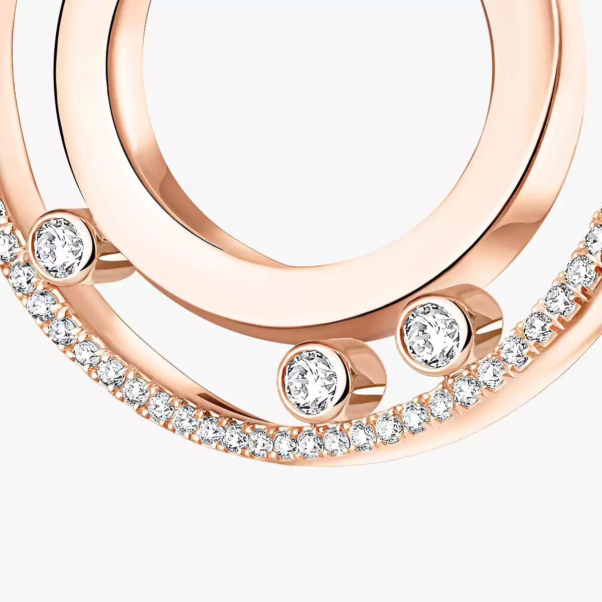 [Marins]Move Romane Small Diamond Hoop Earrings