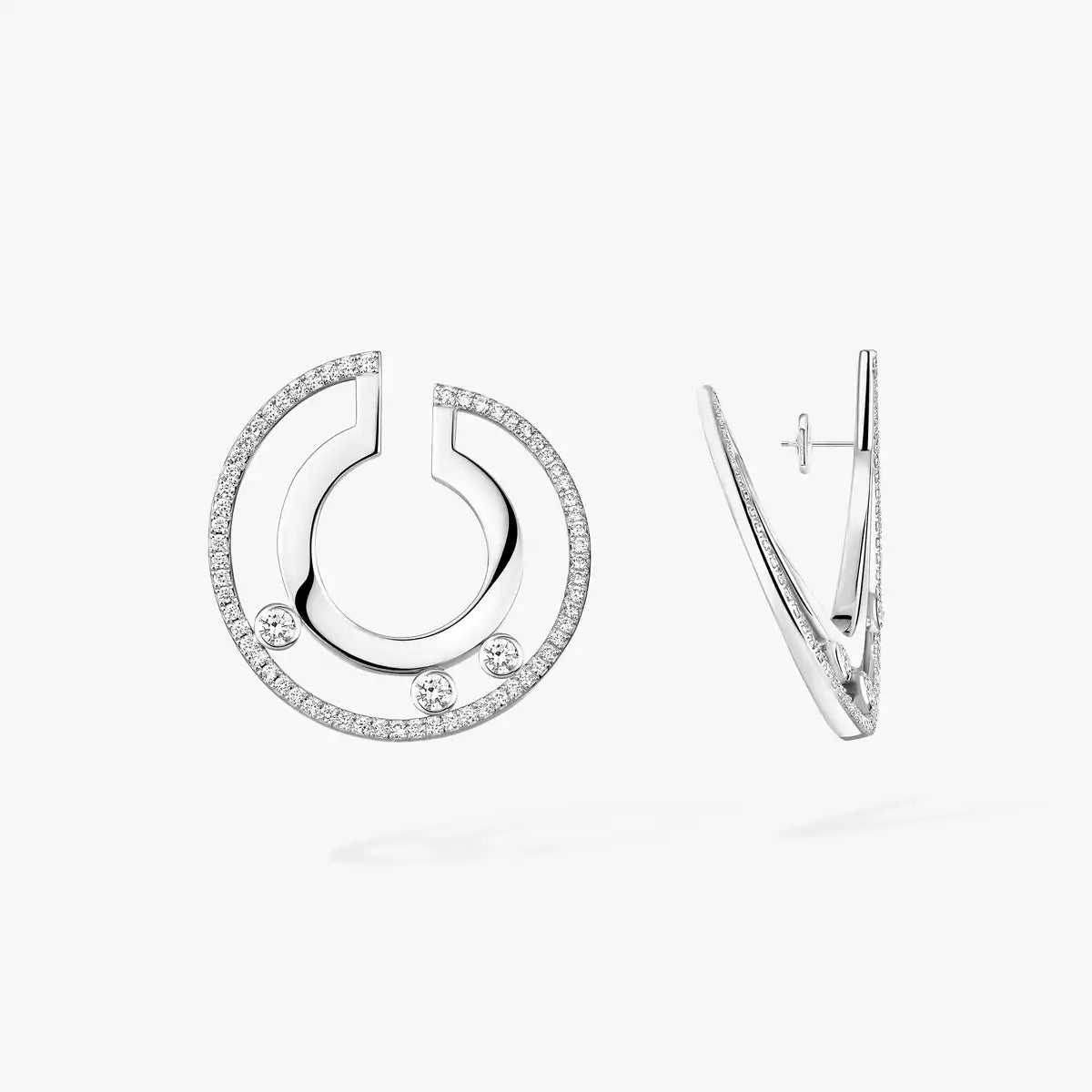 [Marins]Move Romane Small Diamond Hoop Earrings