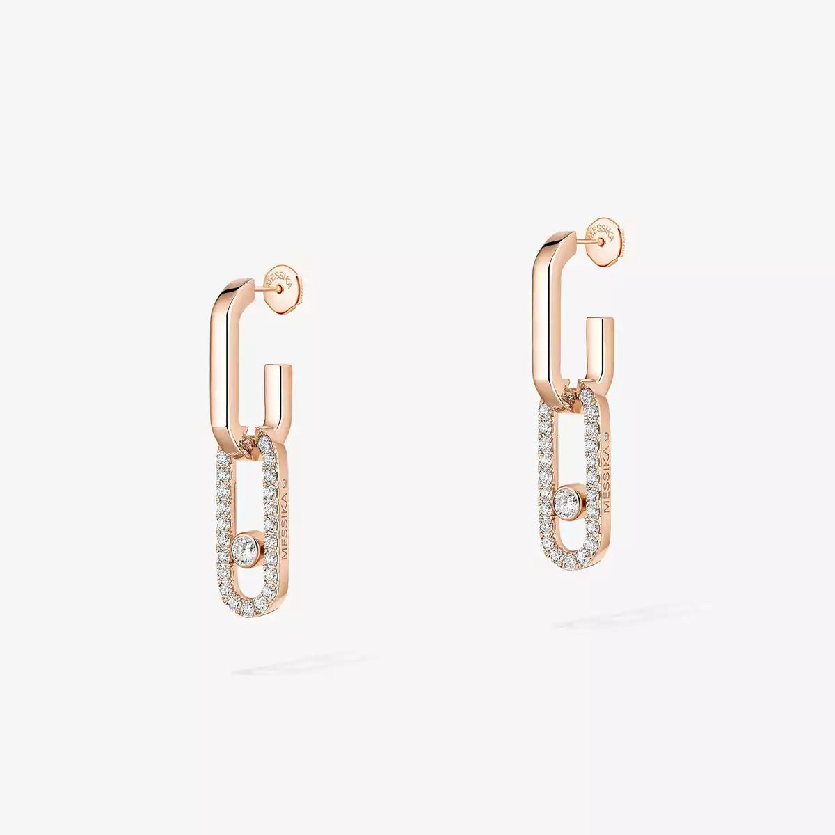 [Marins]Move Link Diamond Earrings